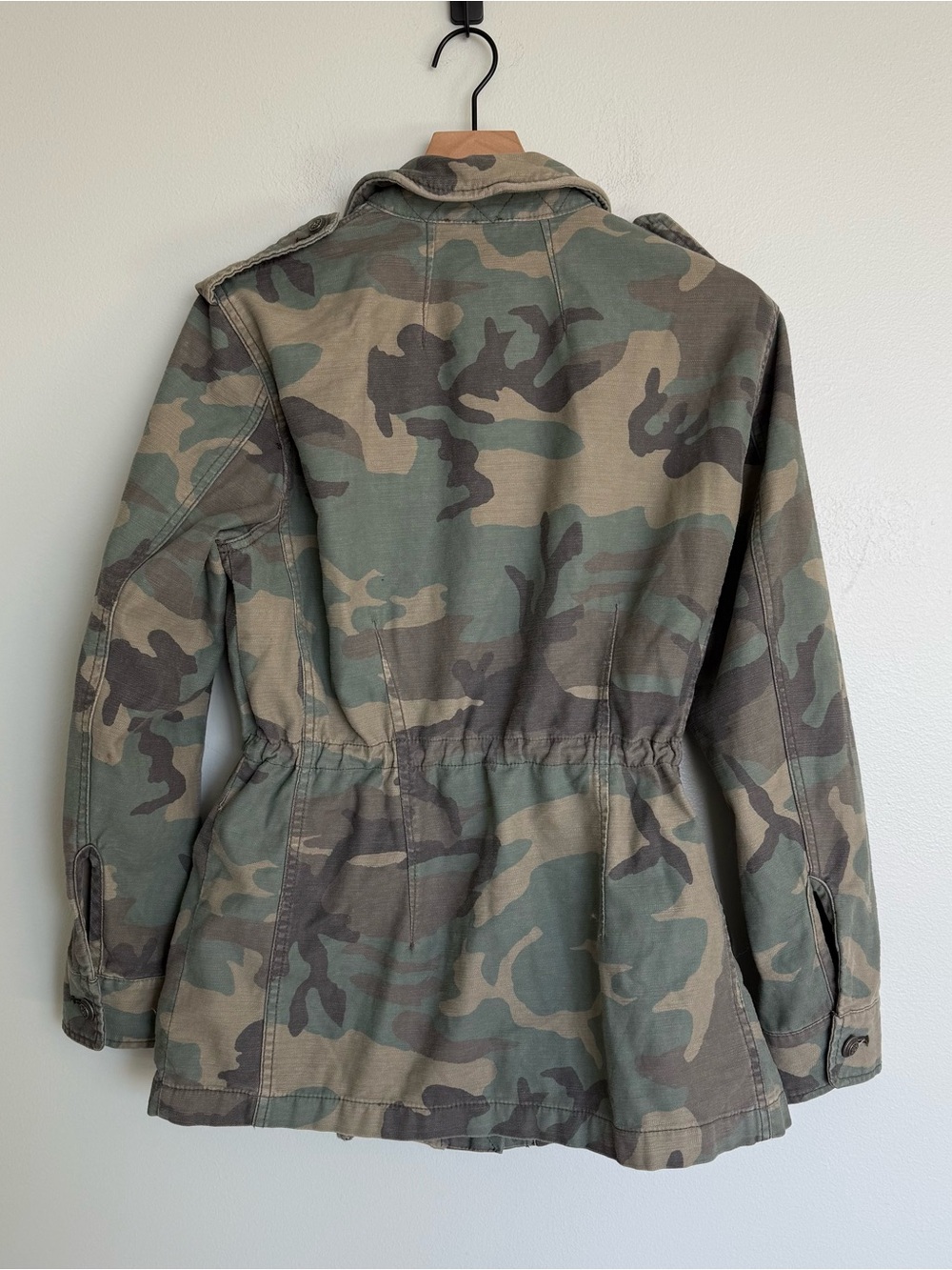 Free People Not Your Brother's Green Camo Print Surplus Jacket - Picture 11 of 12